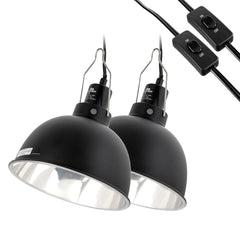 CAVACHEW 2-pack reptile light fixture for efficient heat and UVB in basking zones