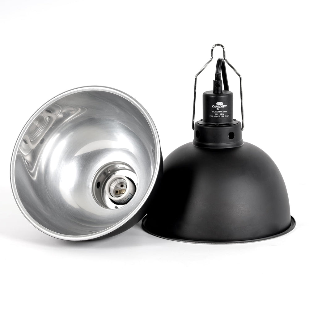 CAVACHEW 8.5-inch deep dome highlights reflective efficiency for brighter terrarium lighting