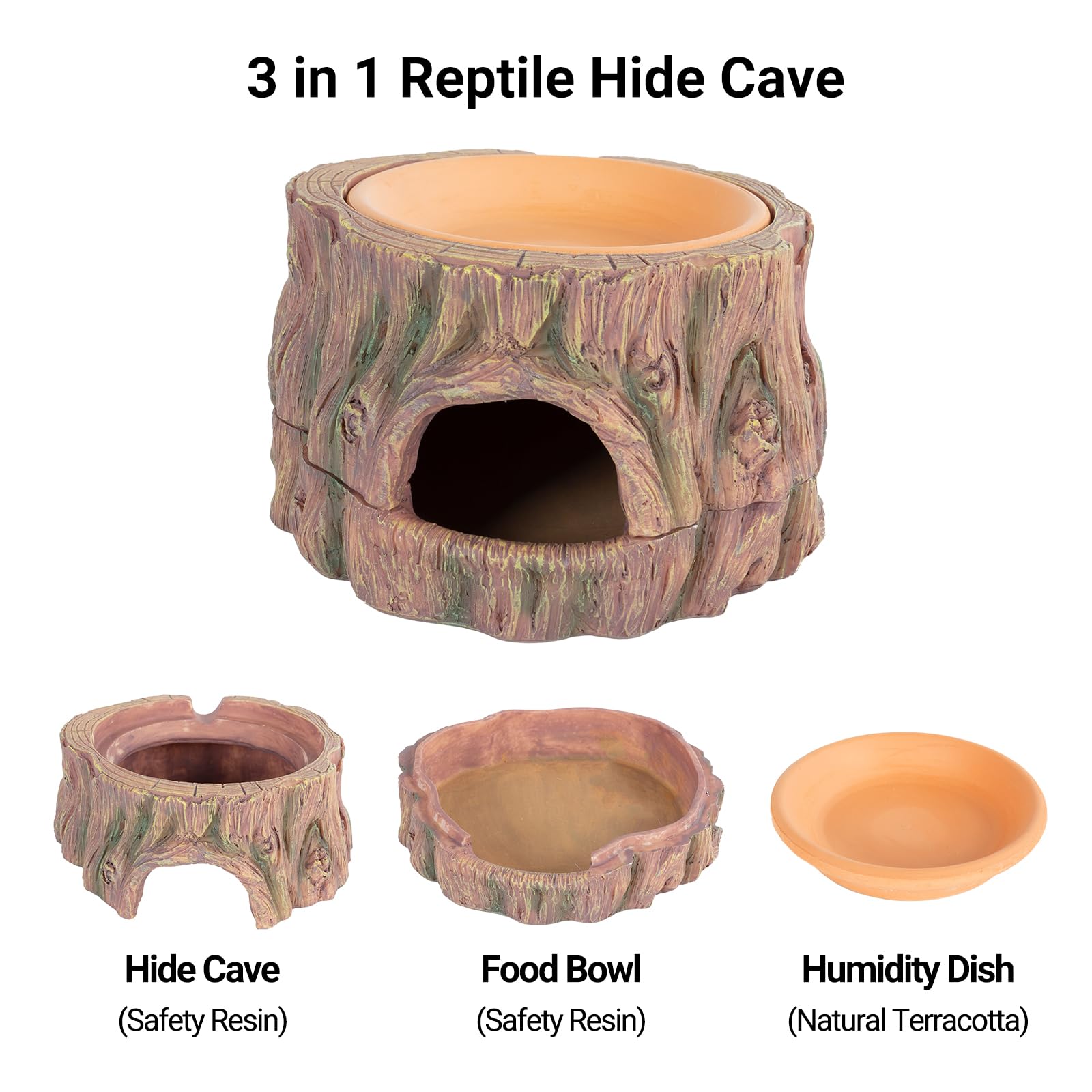 CAVACHEW detachable base with humidity dish for adjustable terrarium humidity