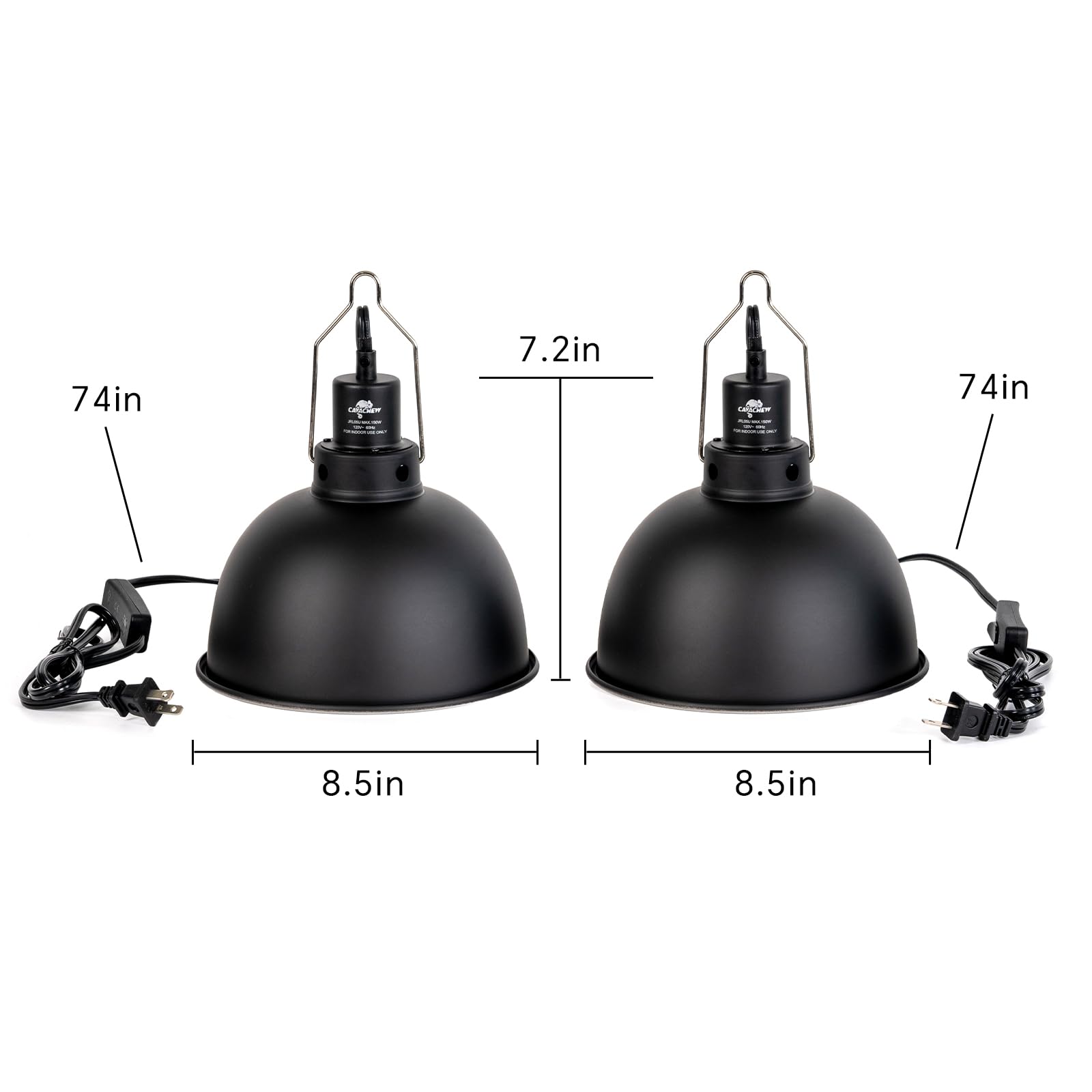 CAVACHEW heat-dissipation holes extend bulb life and performance