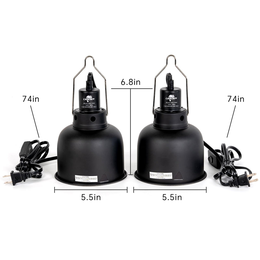 CAVACHEW black-design reptile light fixture with safety features