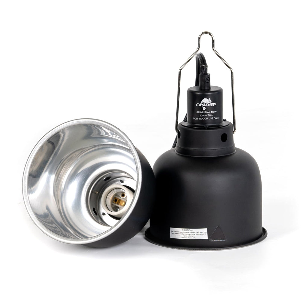 CAVACHEW reptile light fixture with optical reflection cover for stronger UVB