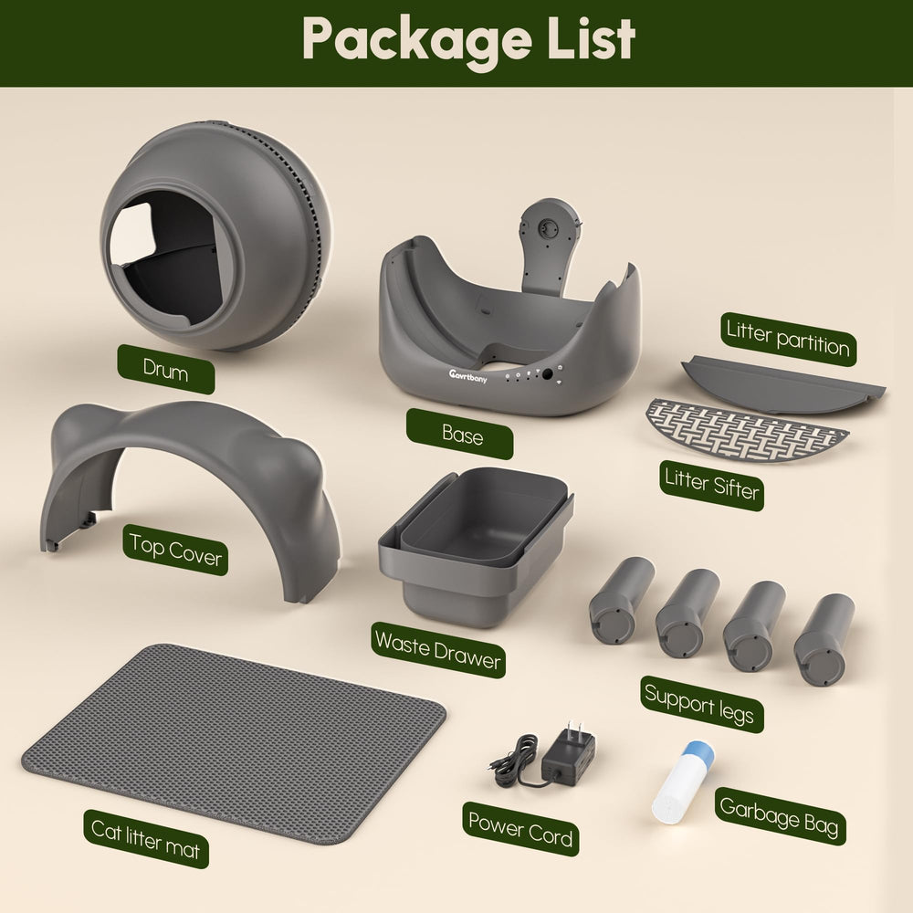 Cavrtbany automatic litter box multi-cat use image, spacious interior