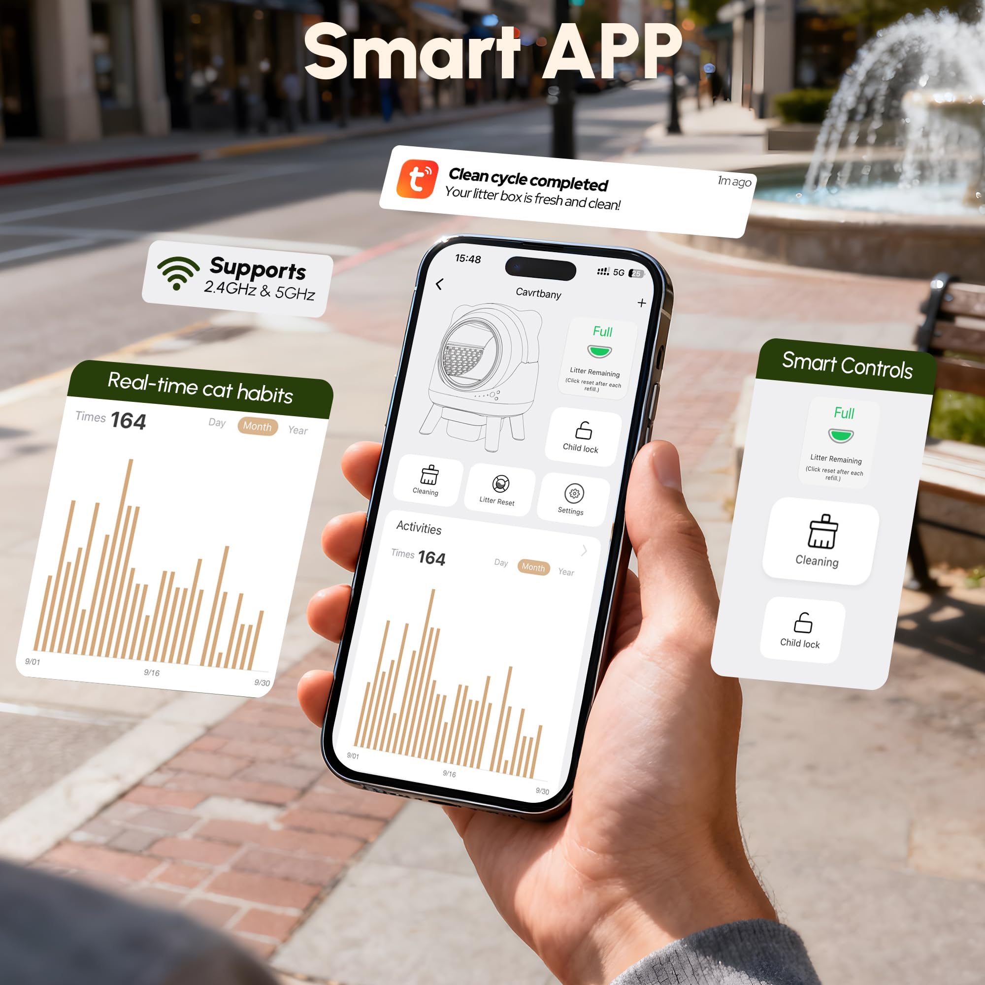 Cavrtbany automatic litter box odor-control image, three-layer mat and seal