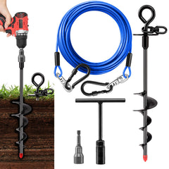 cawhulf heavy-duty dog tie-out cable 30ft offering flexible yard or camping space without tangling