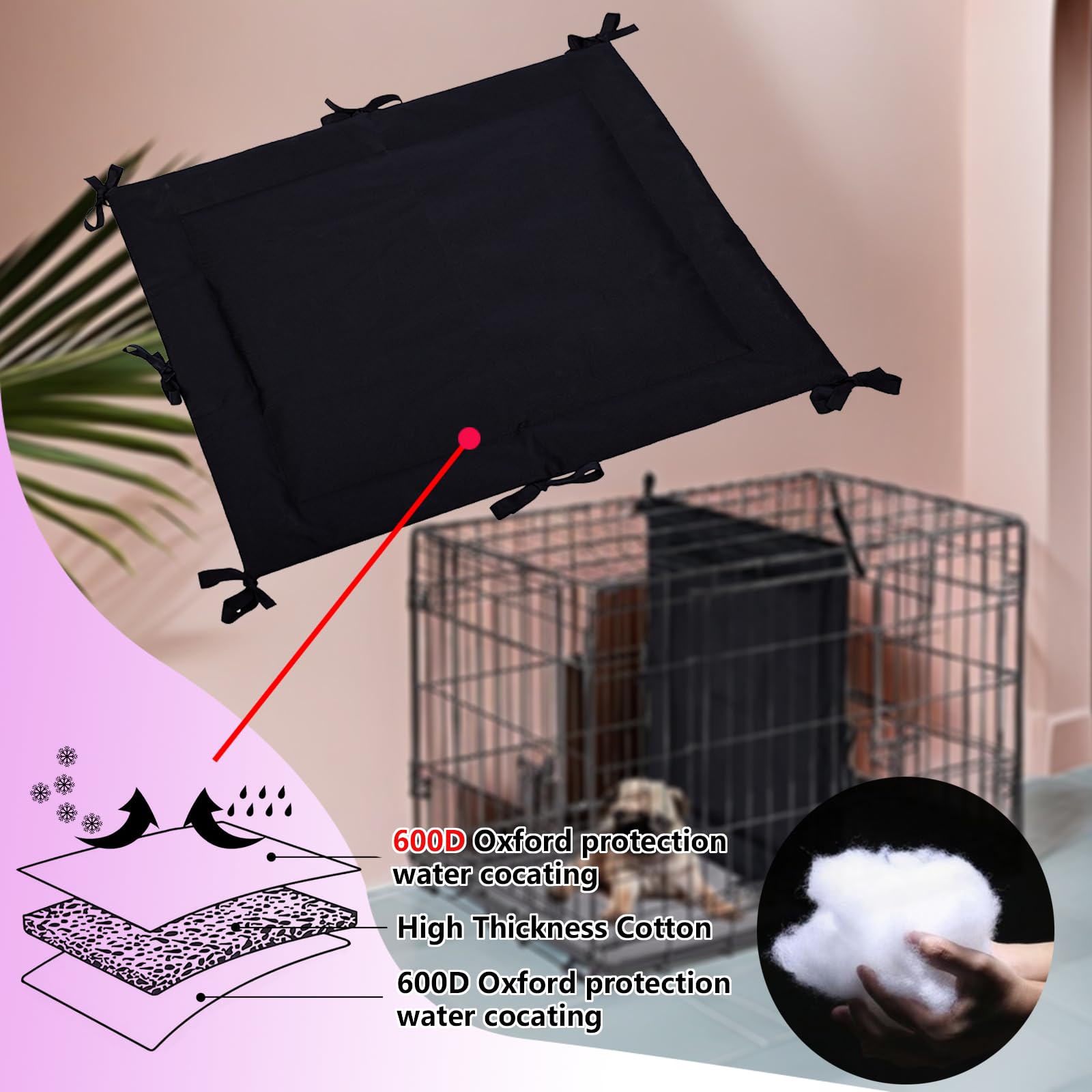 Cawvox machine-washable crate divider panel with strong stitching for repeated use.
