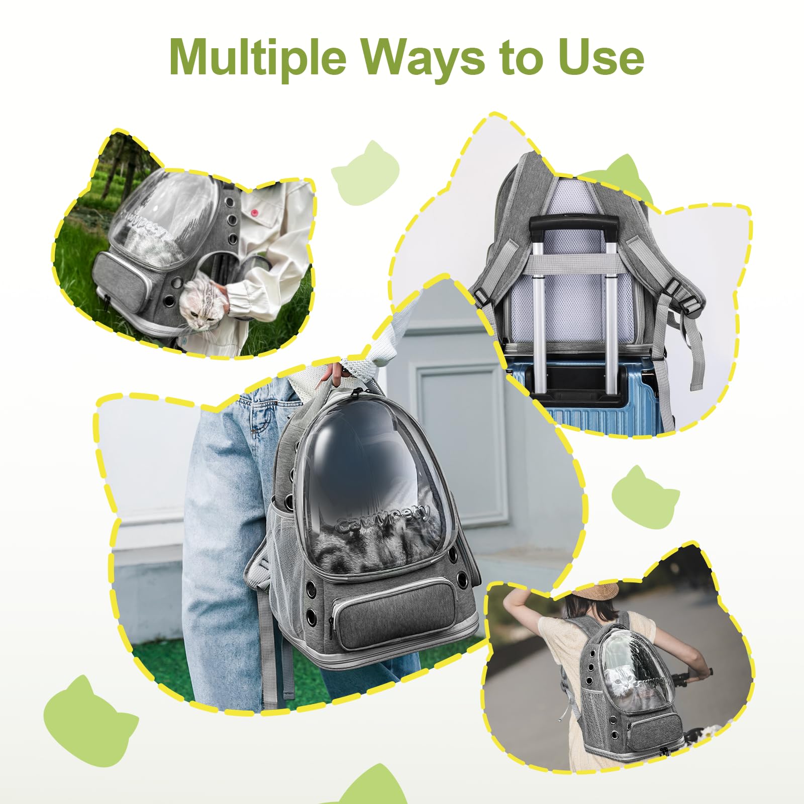 Cawypety airline-approved travel bag fits carry-on requirements for flights.