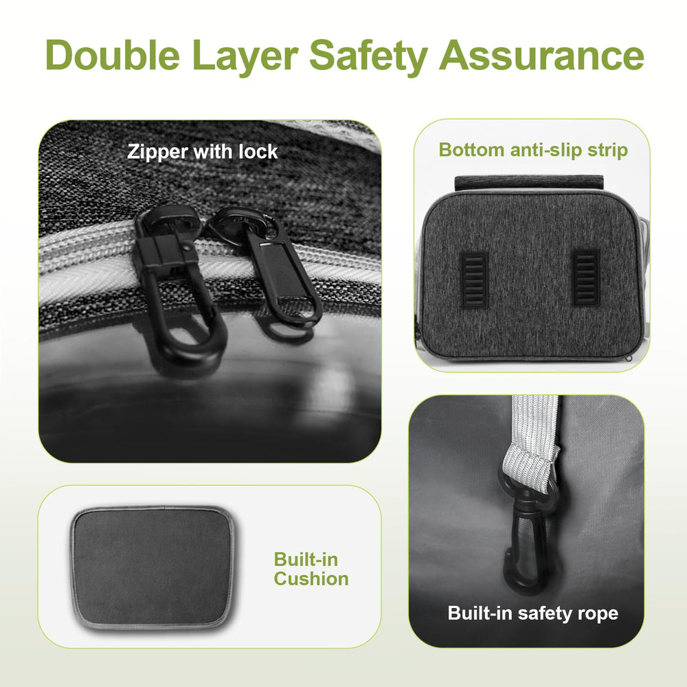 Cawypety carrier built-in harness prevents escape during outings.