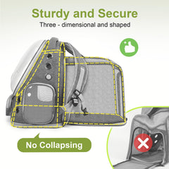 Cawypety anti-escape leash ensures pets stay safely inside during adventures.