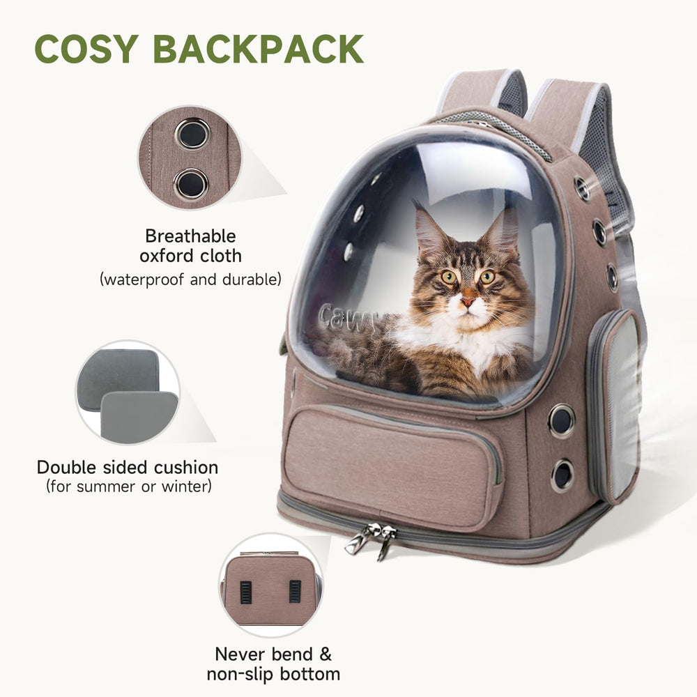 Cawypety cat backpack chest buckle and padding for comfort