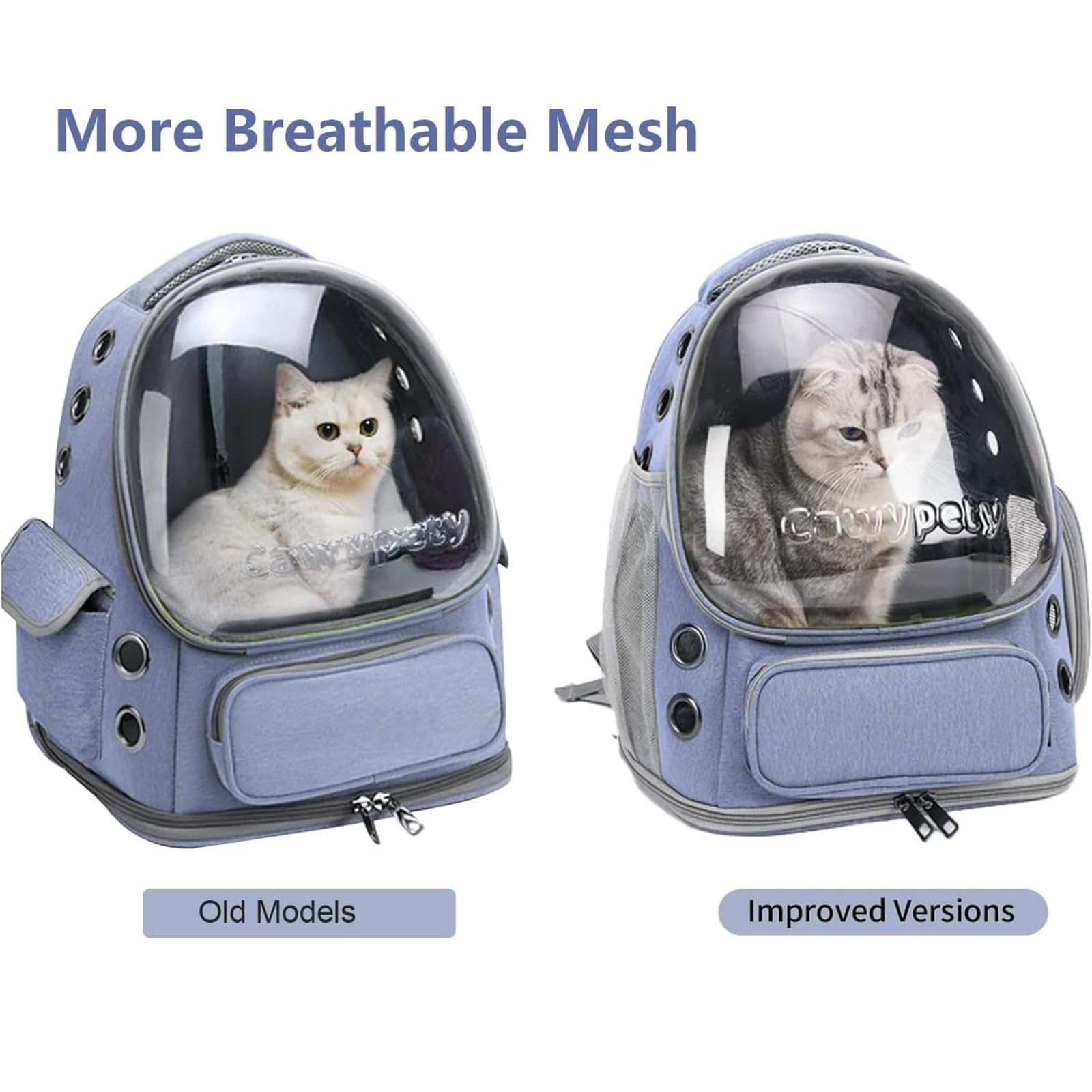 Cawypety cat backpack foldable design saves space for travel and storage.
