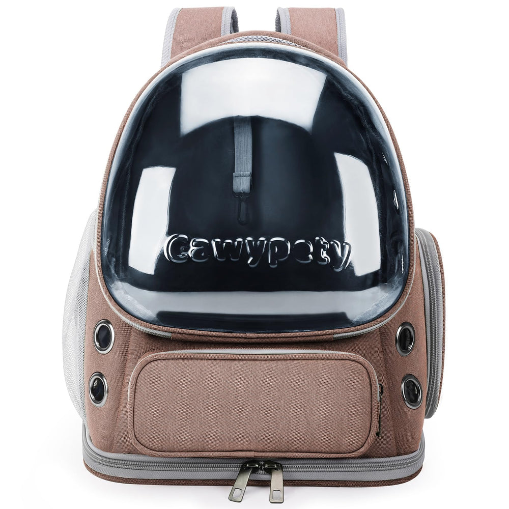 Cawypety cat backpack front bubble window for sunny, breathable viewing on adventures