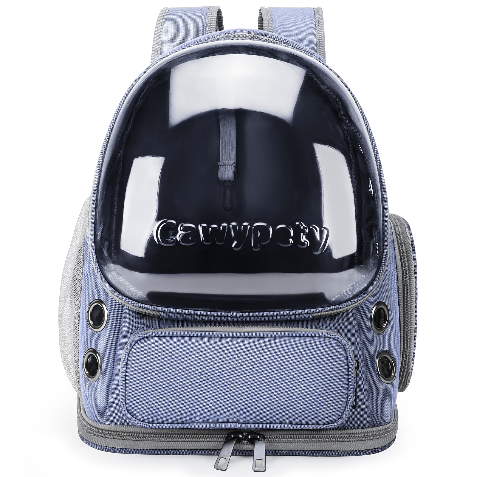 Cawypety cat backpack harness security prevents pet escaping during travel.