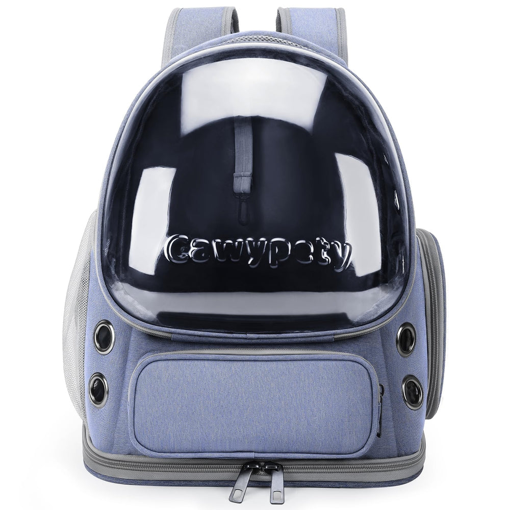 Cawypety cat backpack harness security prevents pet escaping during travel.