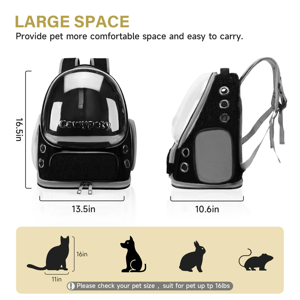 Cawypety cat backpack carrier chest buckle relieves shoulder strain.