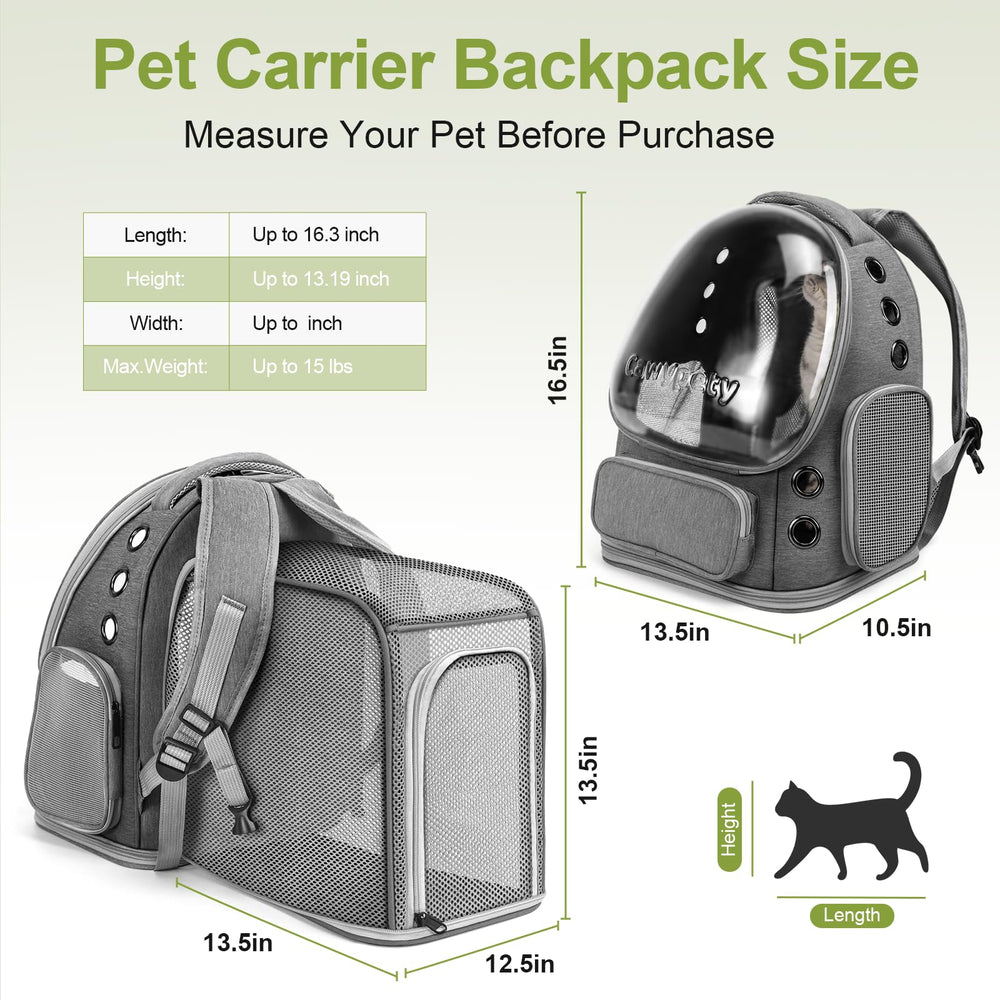 Cawypety cat backpack shoulder strap with chest buckle reduces shoulder strain.