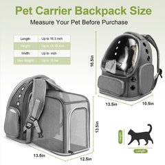 Cawypety cat backpack shoulder strap with chest buckle reduces shoulder strain.