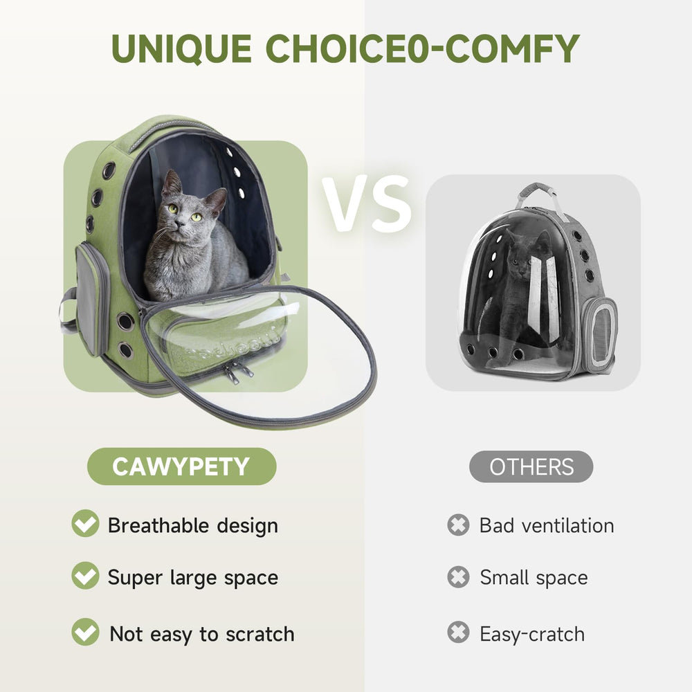 Cawypety backpack side entrance for easy pet entry