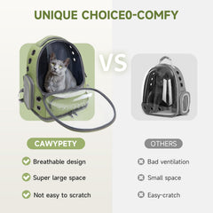 Cawypety backpack side entrance for easy pet entry
