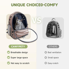 Cawypety backpack side-entry design eases pet access during trips