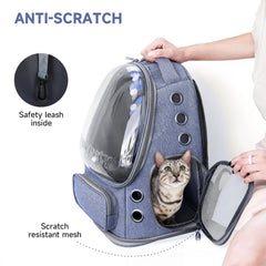 Cawypety cat backpack spacious interior lets your cat turn around comfortably.