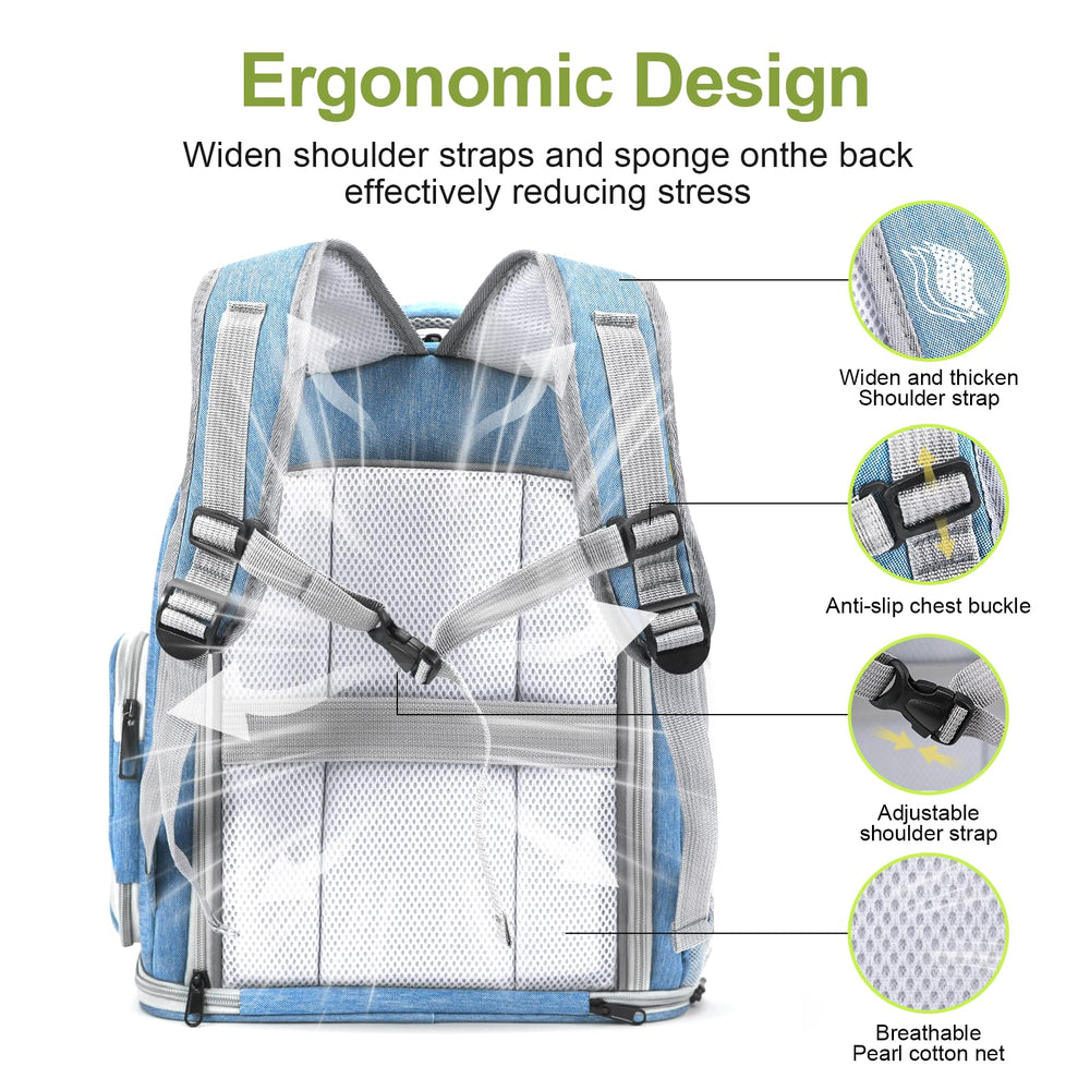 Cawypety Expandable Cat Backpack breathable materials ensure comfortable journeys
