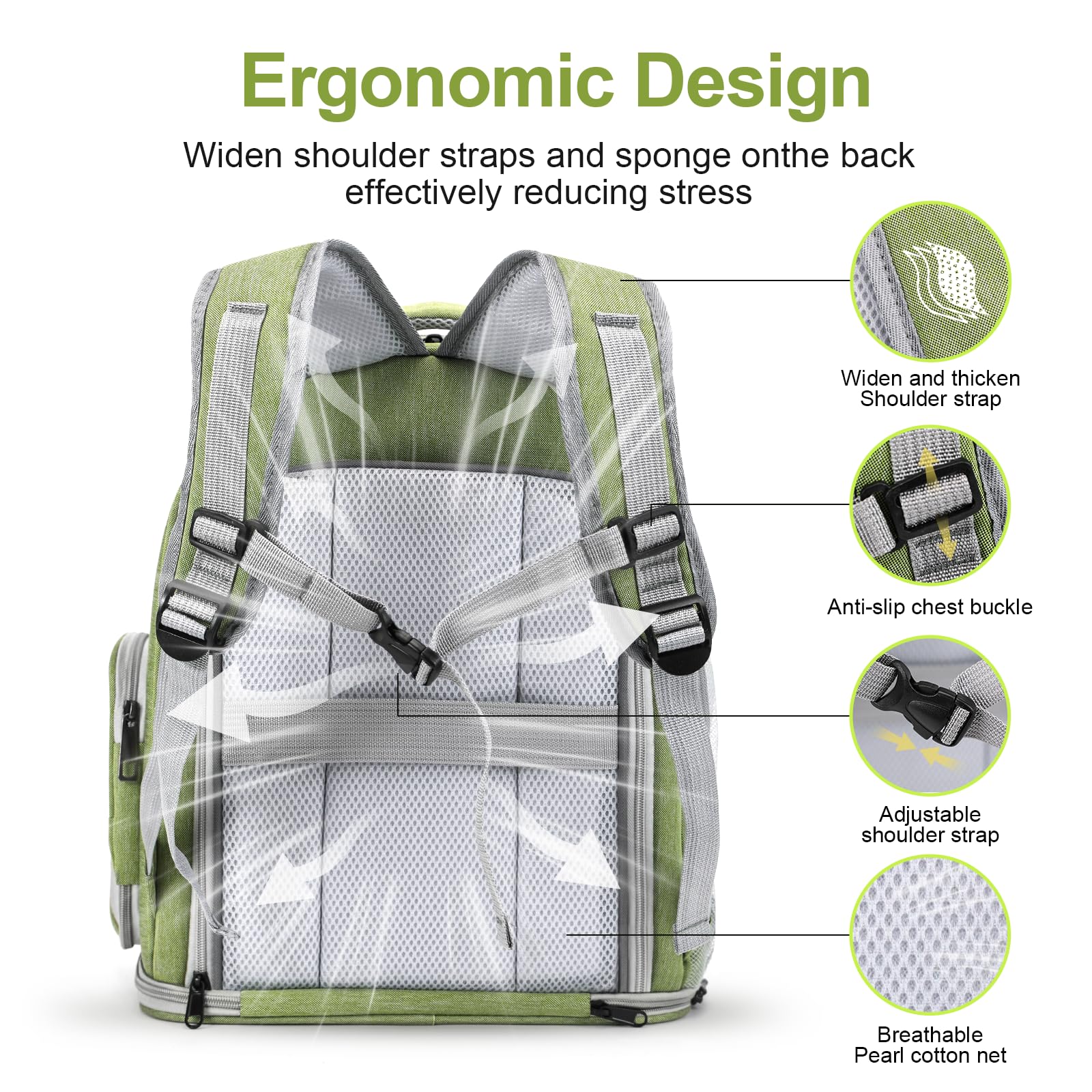 Cawypety Expandable Cat Backpack breathable mesh materials ensure ventilation