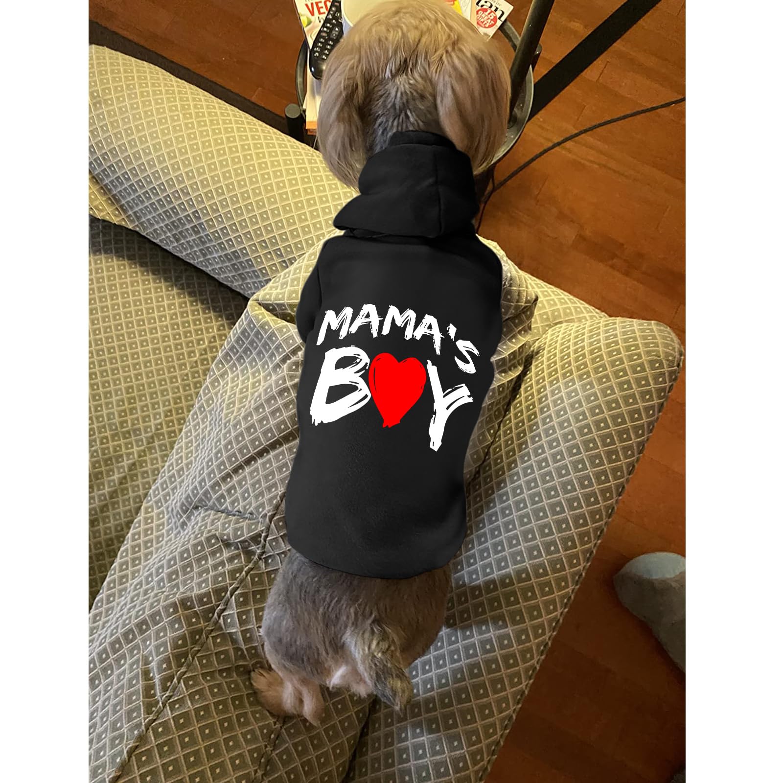 Cayxatiu cat hoodie side view black for stylish, comfortable pet wear