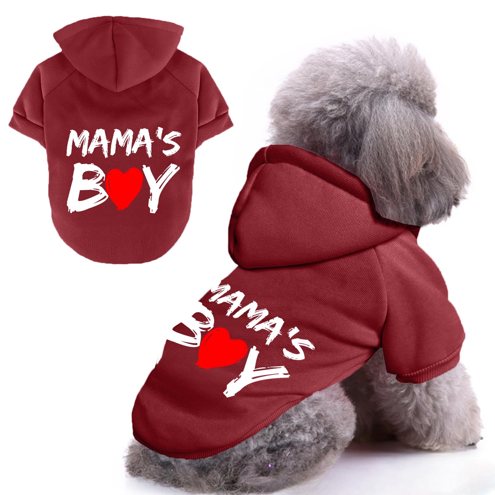 Cayxatiu Mama'Boy hooded printed design with mama' boy graphic