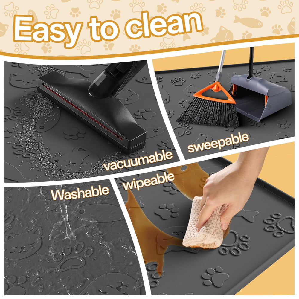 CAYYKEK large mat fits most litter boxes and multi-cat homes.