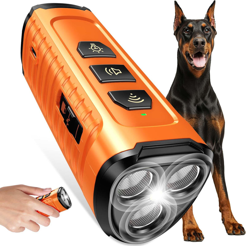 Cbersmg dog bark deterrent device front view shows compact design for quiet homes.