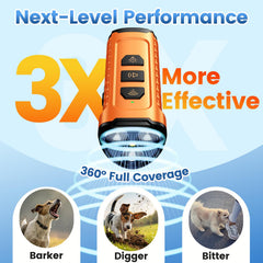 Cbersmg dog bark deterrent device side controls for easy mode adjustments.