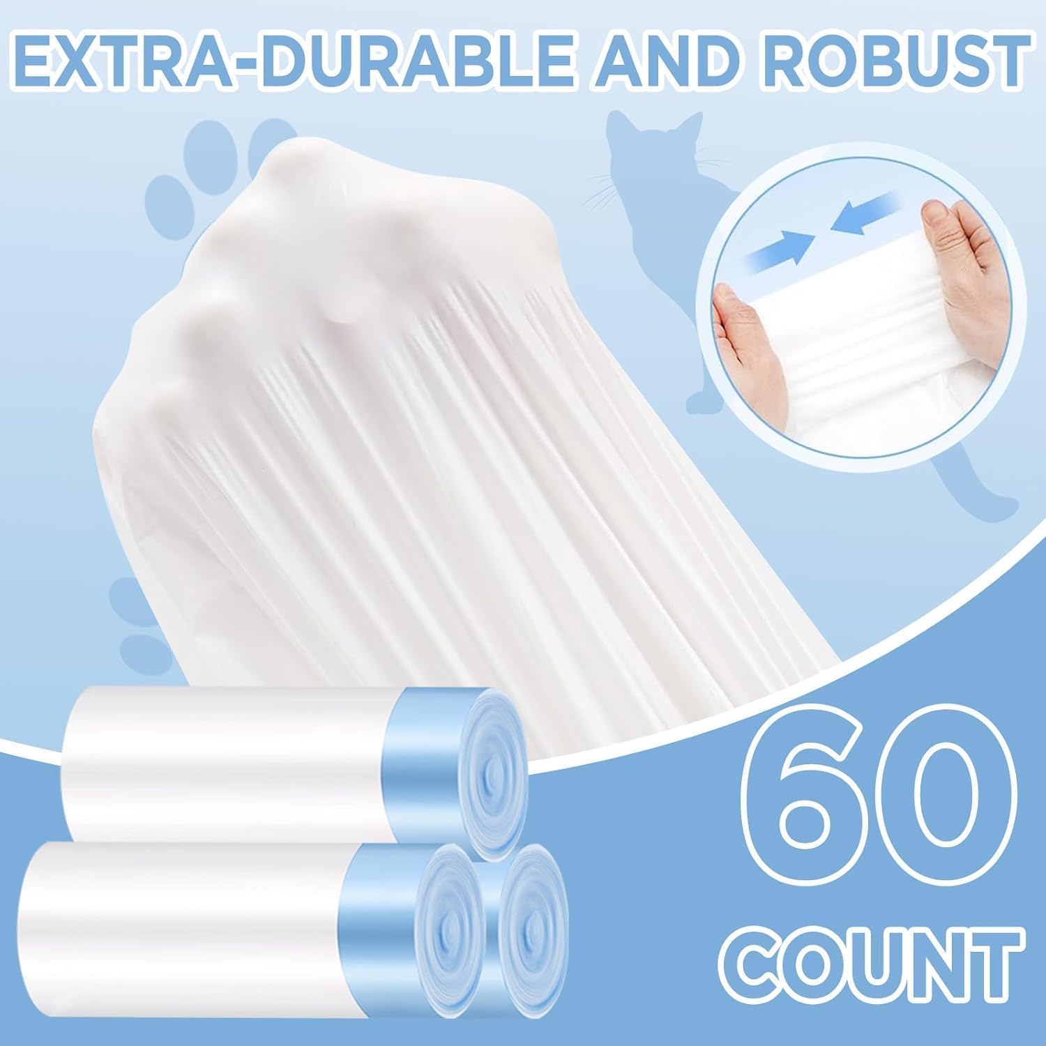 CCEOO TOY universal 26x12 cat litter liner with elastic edge for a tight fit.