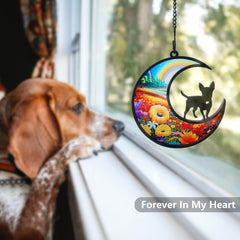 CCiaga Chihuahua Suncatcher Chain and Hook showcases a hanging display for comforting decor.