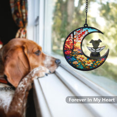 CCiaga dog memorial suncatcher chain and hook enables easy window display