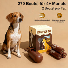 CCILAND scented poop bags with milk chocolate fragrance help mask odors during walks.