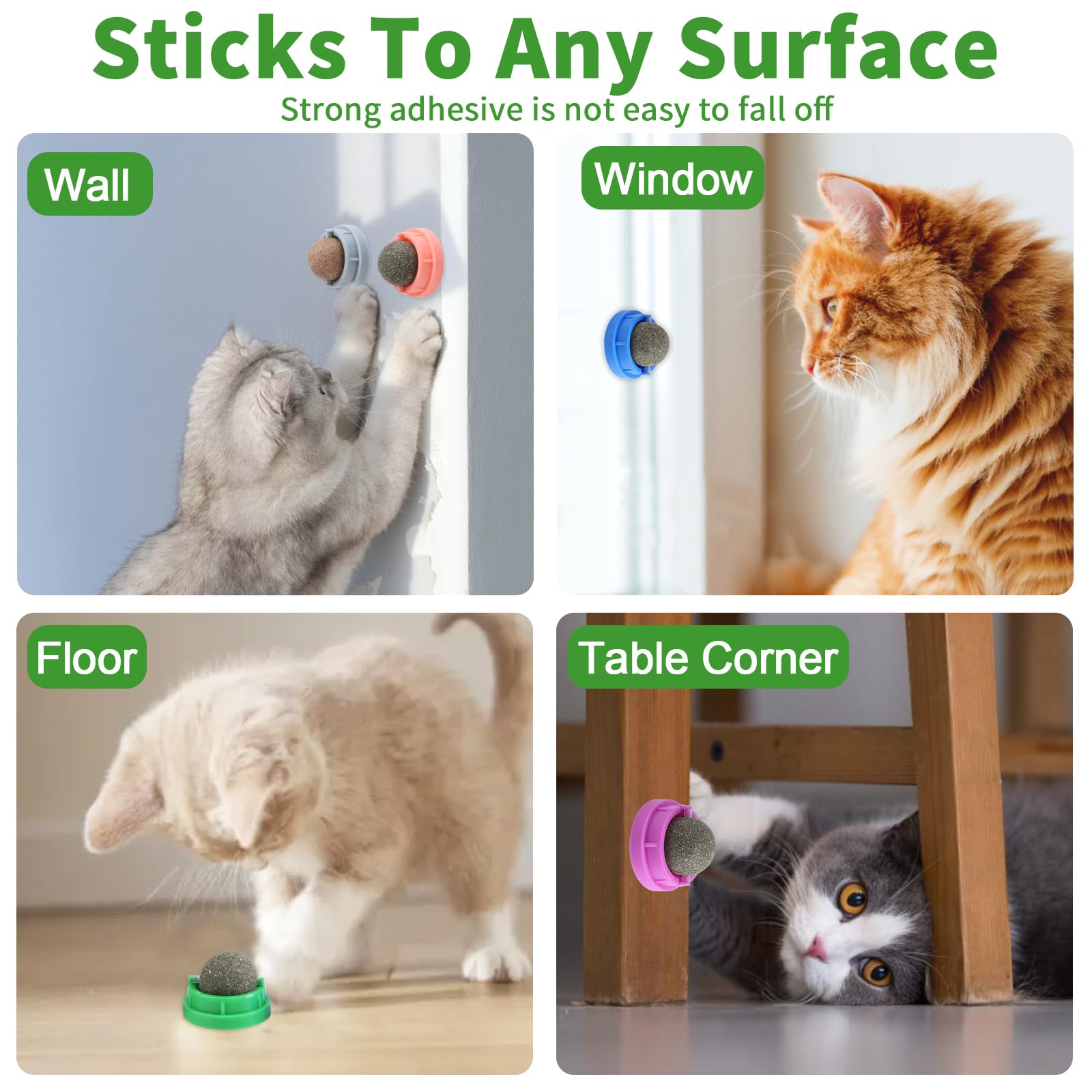 CCINEE edible catnip balls aid dental cleaning and fresh breath