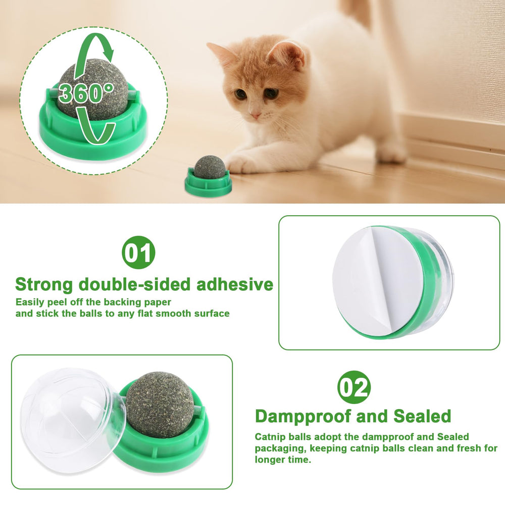 CCINEE rotating catnip ball design during licking or batting for motion