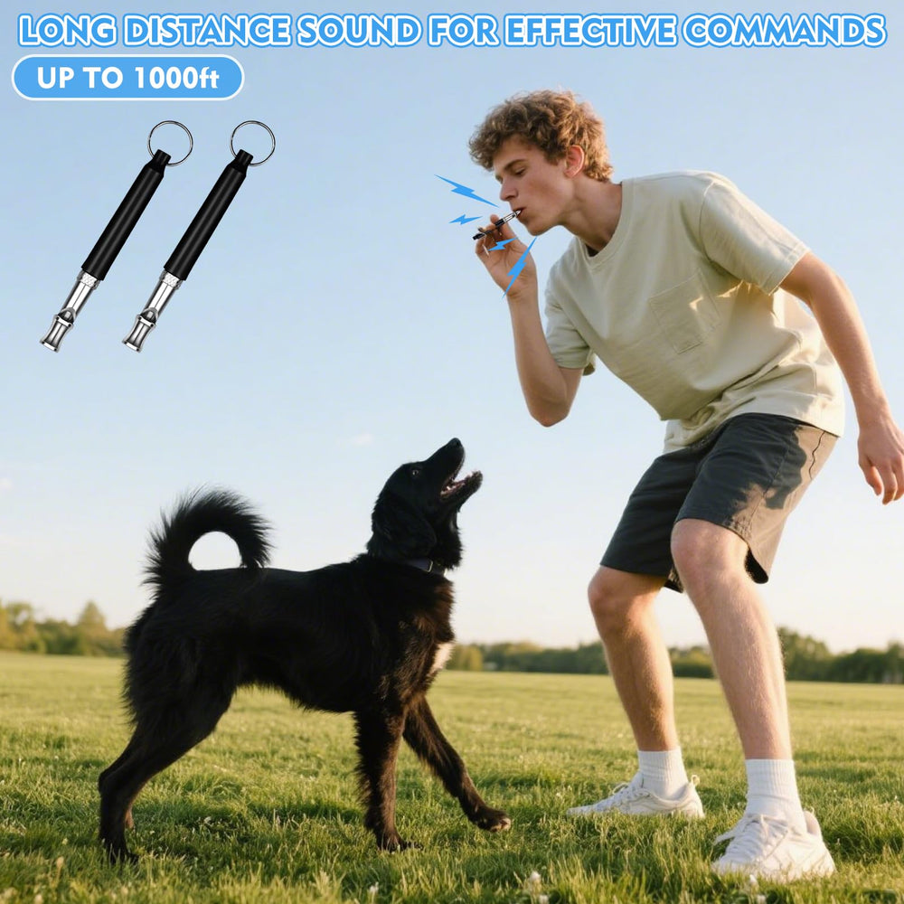 CdbC dog whistle helps curb barking during training without batteries needed.