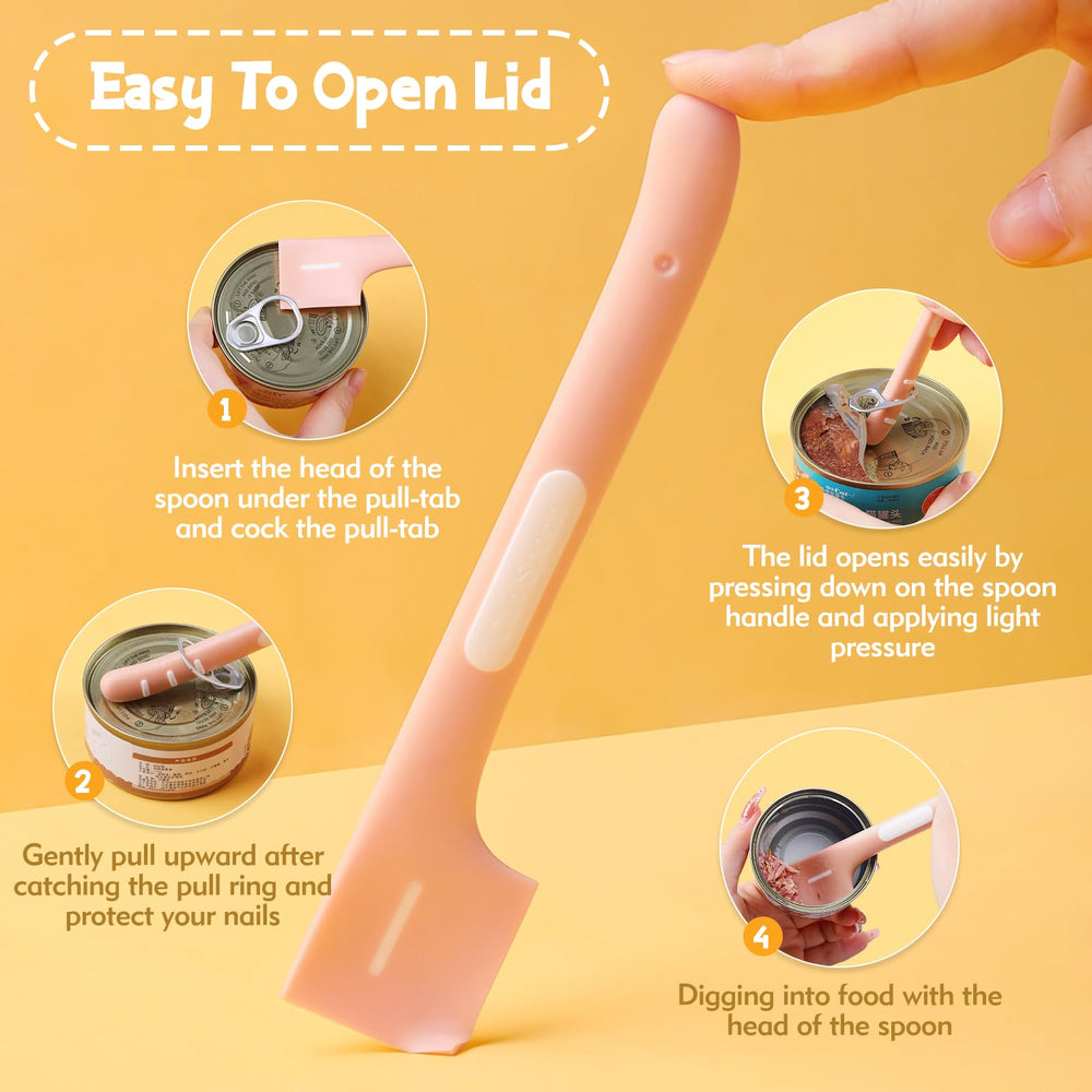 CdbC cat food spoon open can feature assists quick access to canned meals