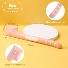 CdbC cat food spoon square tip helps scrape can edges with less waste