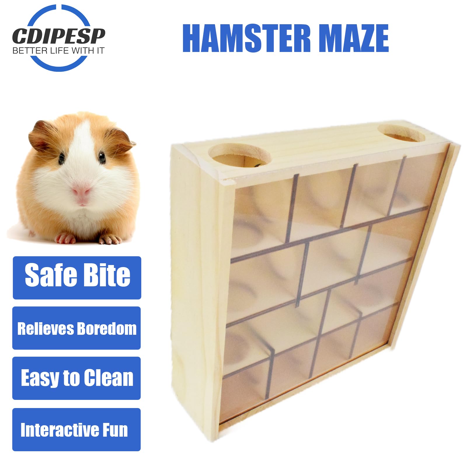 Cdipesp hamster maze with transparent acrylic cover for safe observation during play.