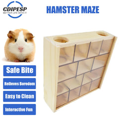 Cdipesp hamster maze with transparent acrylic cover for safe observation during play.