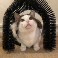 cdmoke cat arch grooming brush durable-bristles—soft bristles for skin-friendly detangling