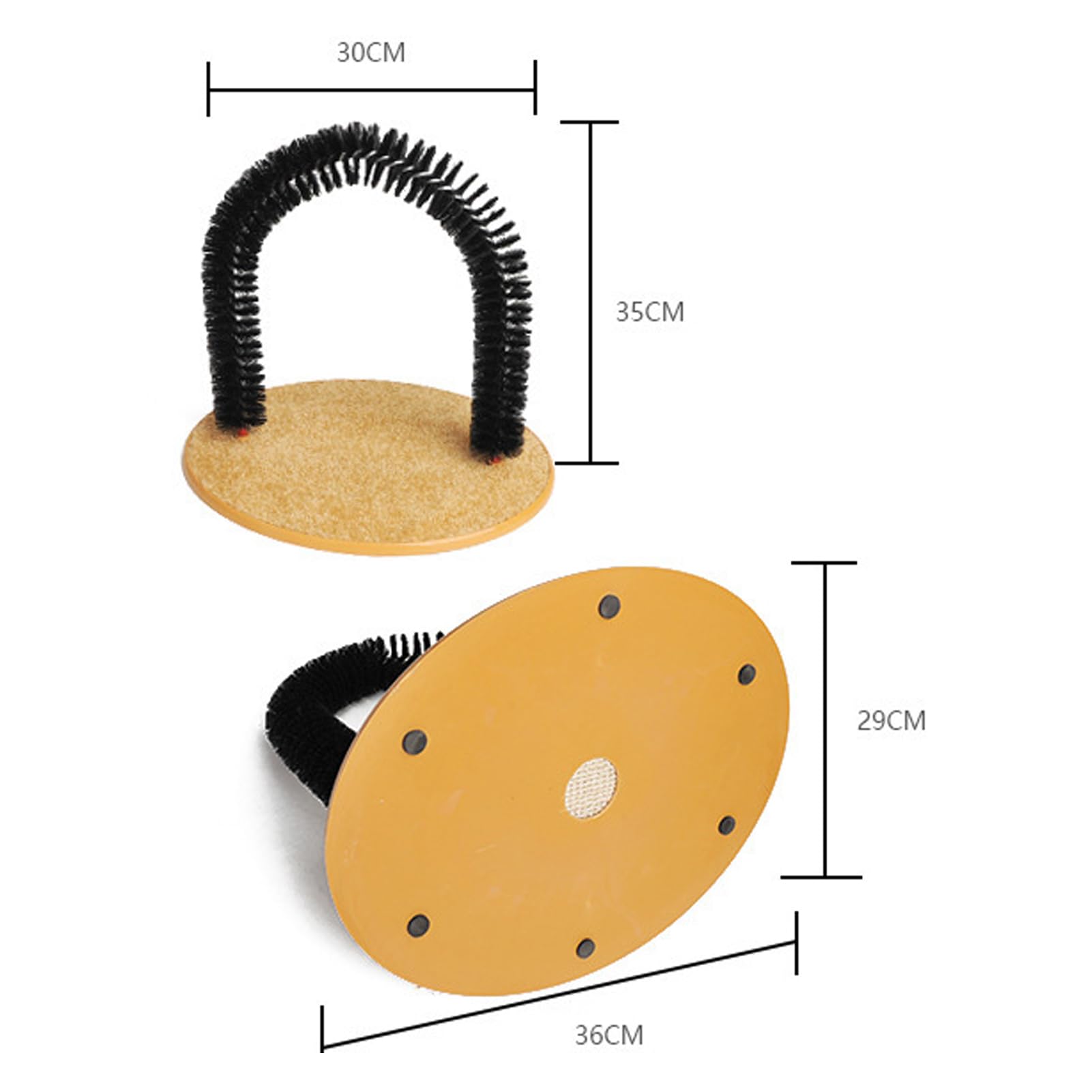 cdmoke cat arch grooming brush scratch-pad—protects furniture by offering a scratching outlet