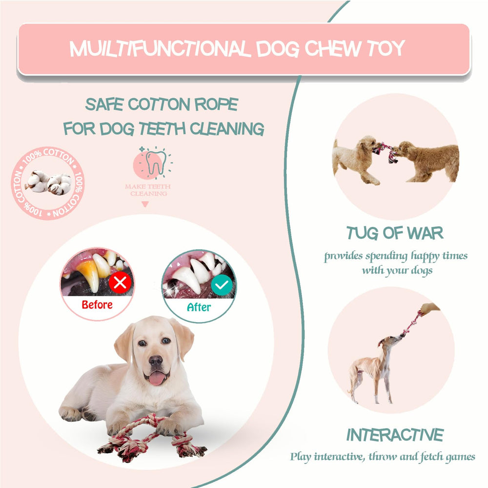 Cdyzqikm dog rope toy interactive tug pink demonstrates bonding play and exercise.