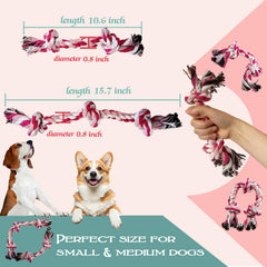 Cdyzqikm rope toy knots closeup pink highlights durable construction for aggressive chewers.
