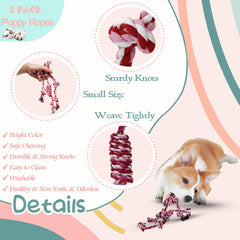 Cdyzqikm puppy-teething-ropes-closeup cotton-fiber may help clean teeth.