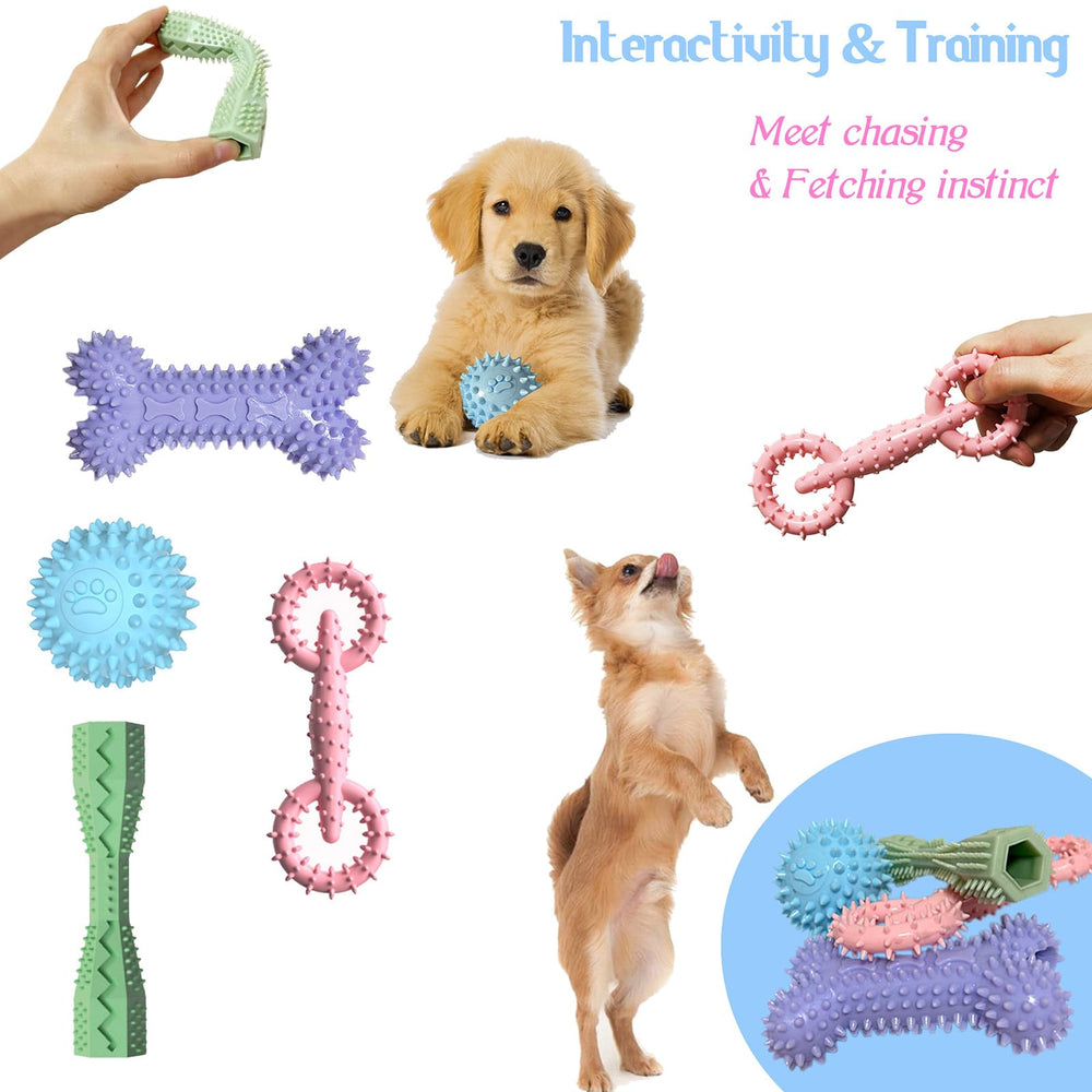 Cdyzqikm puppy toy packaging highlights a durable, colorful set for small puppies