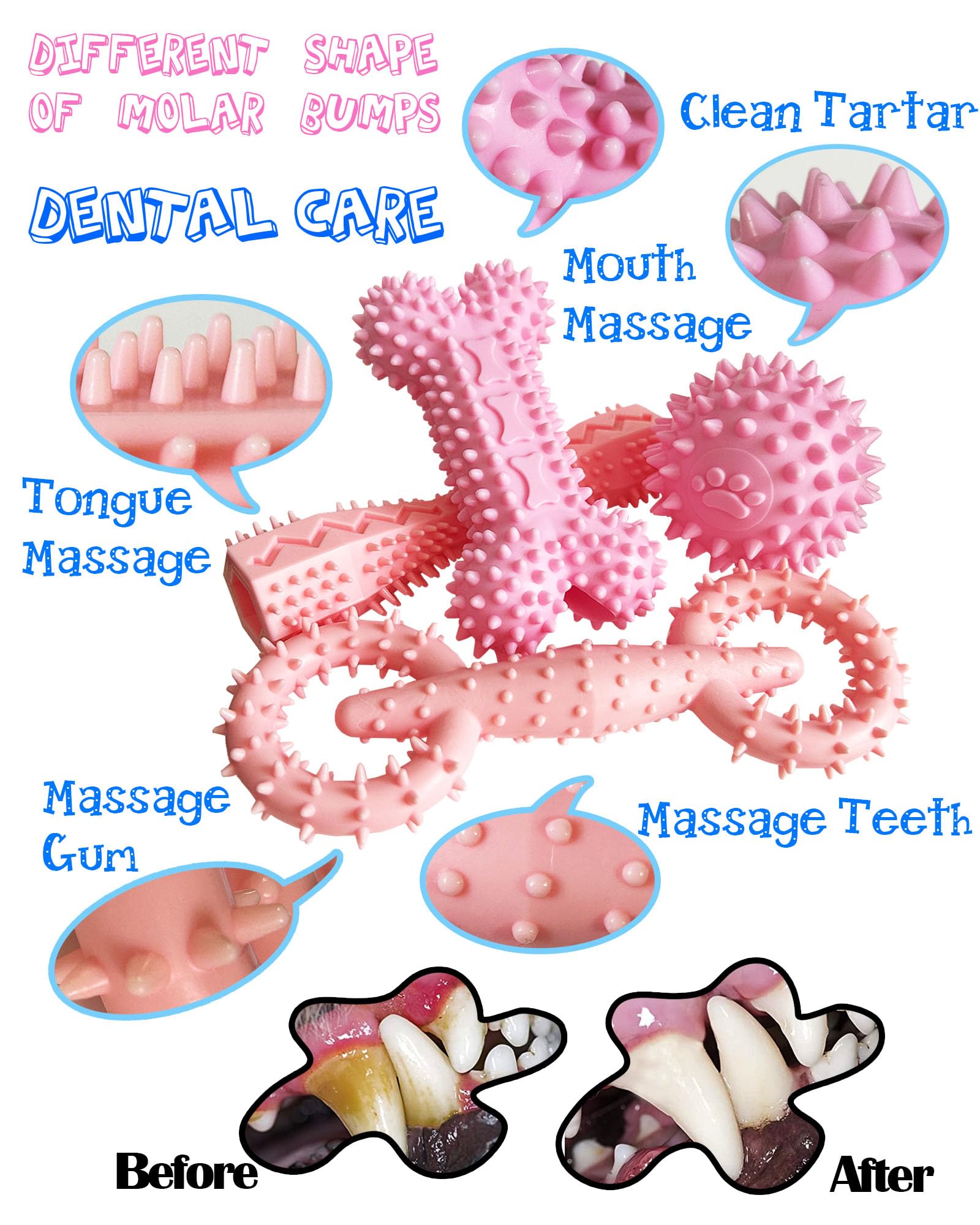 Cdyzqikm puppy toys with bumpy textures for gum massage and teeth cleaning